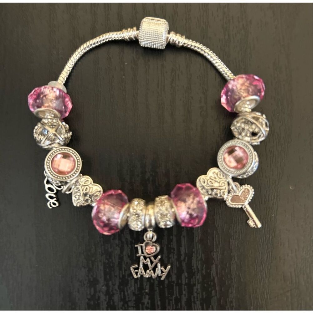 I Love My Family Charm Bracelet